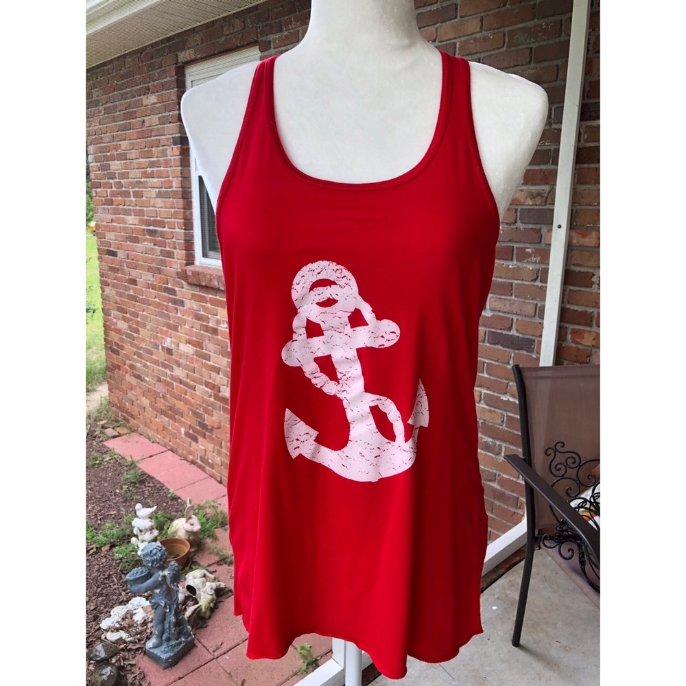 Red Anchor Tank Top